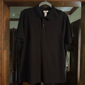 H&M Essentials Solid Black Polo